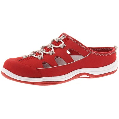 Easy Street Womens Barbara Red Slip On Clogs Shoes 9.5 Medium (B,M) BHFO 1460