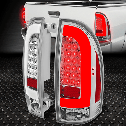 [3D СВЕТОДИОДНАЯ ЛАМПОЧКА-БАР] ДЛЯ 05-15 TOYOTA TACOMA ЗАДНИЙ ФОНАРЬ ТОРМОЗНЫЕ СТОЯНОЧНЫЕ ФОНАРИ ХРОМ