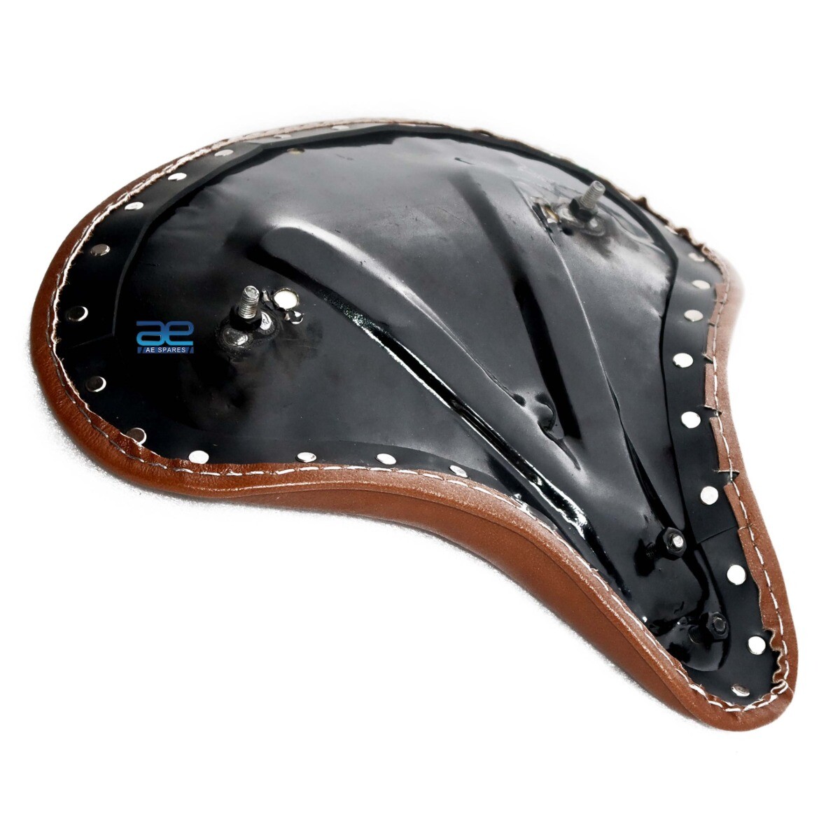 Leather Seat Tan Brown Indian Chief Scout Military Custom Chopper Bobber  