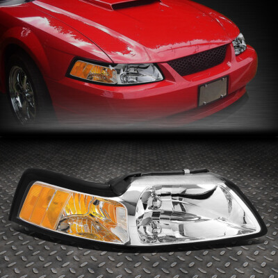 FOR 99-04 FORD MUSTANG OE STYLE FRONT HEADLIGHT HEADLAMP RIGHT FO2502177 CHROME