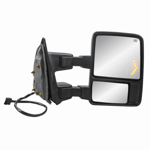 Pair Chrome Power Heated Tow Mirrors For 1999-2007 Ford F250 F350 F450 F550