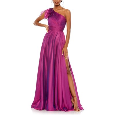 Женское шифоновое вечернее платье Mac Duggal на одно плечо BHFO 4130