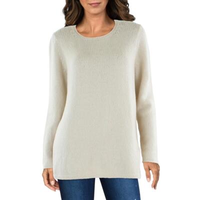 Женский вязаный топ из белой альпаки Eileen Fisher, пуловер, свитер-рубашка XXS BHFO 8221