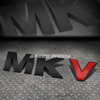 FOR VW MK V GOLF/JETTA METAL BUMPER TRUNK GRILL EMBLEM DECAL BADGE BLACK RED