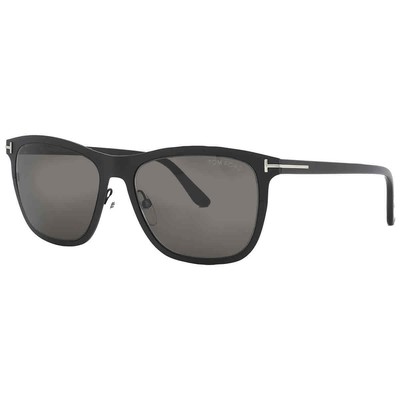 Pre-owned Tom Ford Alasdhair Smoke Square Men's Sunglasses Ft0526 02a 55 Ft0526 02a 55 In Gray