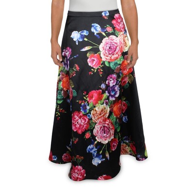 

B. Darlin Женская длинная макси-юбка с цветочным принтом для особого случая BHFO 6160, Black multi