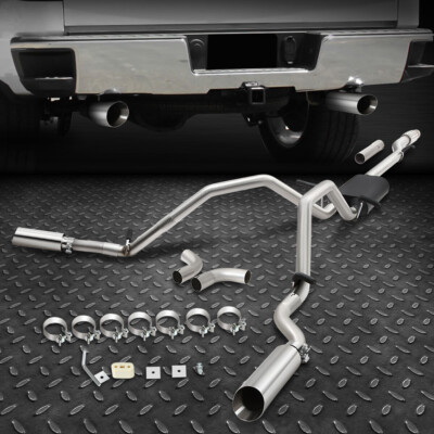 ДЛЯ 14-19 SILVERADO SIERRA 4OD НАКОНЕЧНИК ГЛУШИТЕЛЯ С ДВОЙНЫМ БОКОВЫМ/ЗАДНИМ ВЫХОДОМ ВЫХЛОПНОЙ СИСТЕМЫ CATBACK