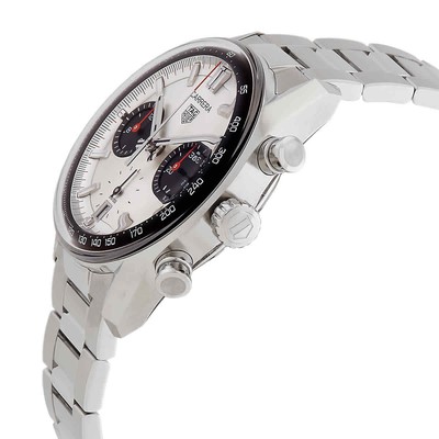 Pre-owned Tag Heuer Carrera Chronograph Automatic Silver Dial Men's Watch Cbs2216.ba0041