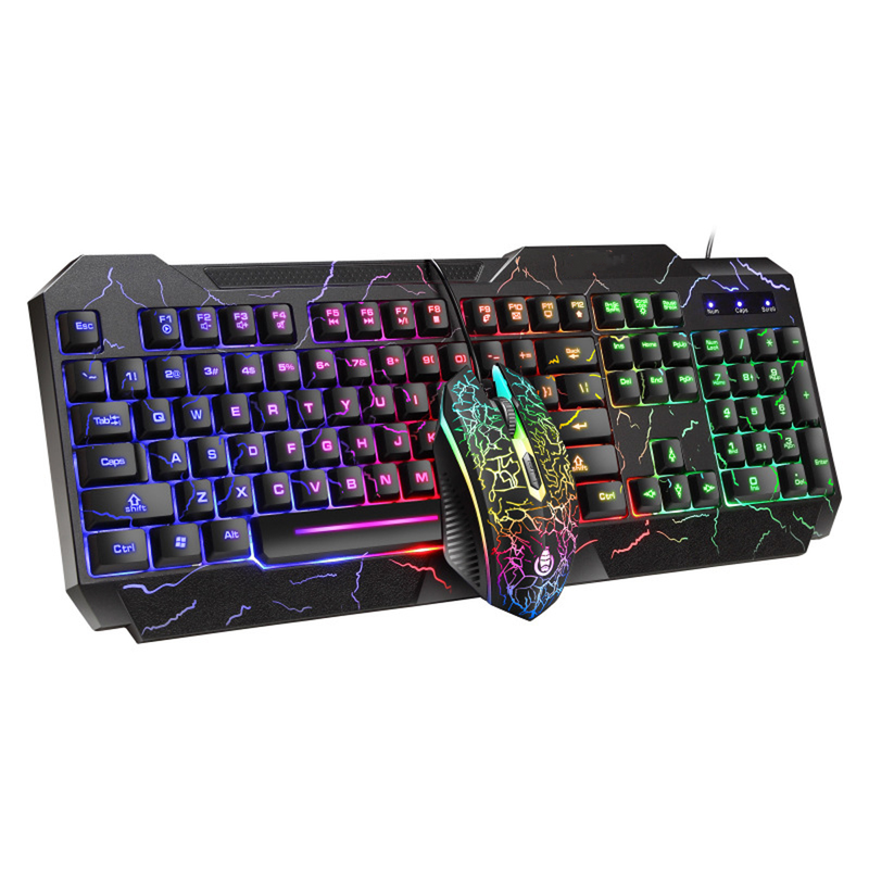 D620 104 Keys Gaming Keyboard RGB Backlight Wired Mechanical Feeling Keyboard