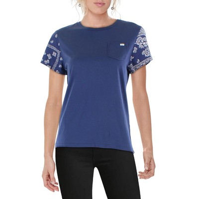 

Polo Ralph Lauren Женская темно-синяя трикотажная футболка с круглым вырезом  BHFO 3984, Navy