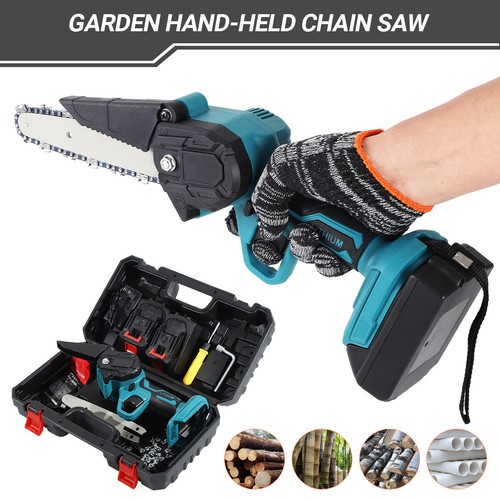 Mini Chainsaw Cordless 6Inch Small Electric Chain Saw/21V 1300 mAh Battery Power