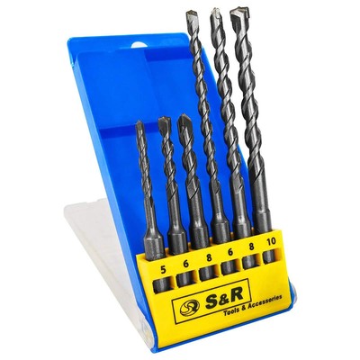 Sds Plus Concrete Drill Bit Set 6 Pieces 568 X 100 6 8 10 X 160 Mmfor Concret