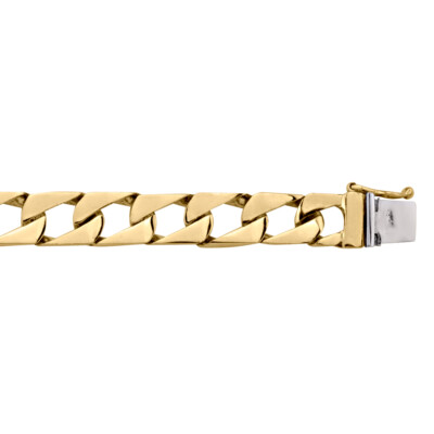 10k, 14k, 18k Yellow Gold Bracelet, 26.0 - 34.0 grams, 8.5'', 9.2mm, NEW N2107