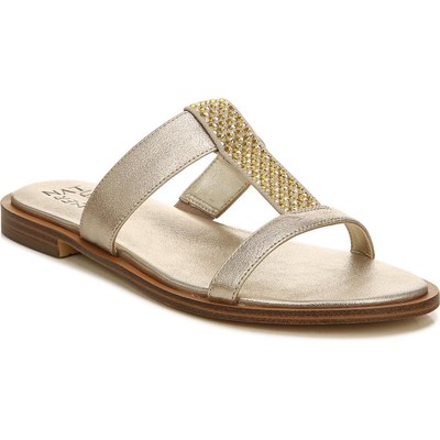 

Женские сандалии Naturalizer Farica Silver Slide Shoes 7 Medium (B,M) BHFO 6797, Серебряный