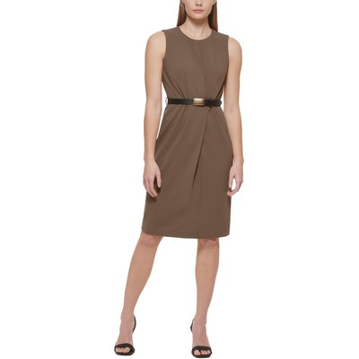 

Calvin Klein Женское коричневое плиссированное платье-футляр длиной до колена  BHFO 4573, Luggage