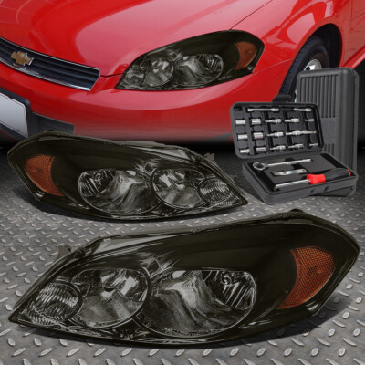 ДЛЯ 06-16 CHEVY IMPALA LIMITED ДЫМЧАТЫЙ КОРПУС, ЯНТАРНЫЕ УГЛОВЫЕ ФАРЫ + НАБОР ИНСТРУМЕНТОВ