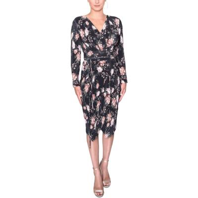 

Rachel Rachel Roy Женское Черное мятое платье с запахом Sylvia Rachel Roy  BHFO 2248, Black combo