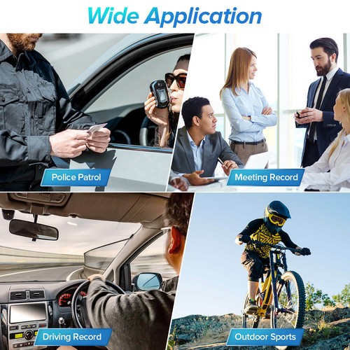 BOBLOV 128G Police Body Camera with Audio Recording 1296P Night Vision Camcorder