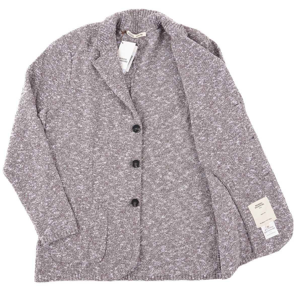 Pre-owned Maurizio Baldassari F/w 24-25 Wool Cardigan Sweater-blazer M (eu 50) Swacket In Brown