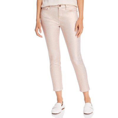 

7 For All Mankind Женские розовые джинсы до щиколотки с металлическим напылением  BHFO 1066, Rose gold