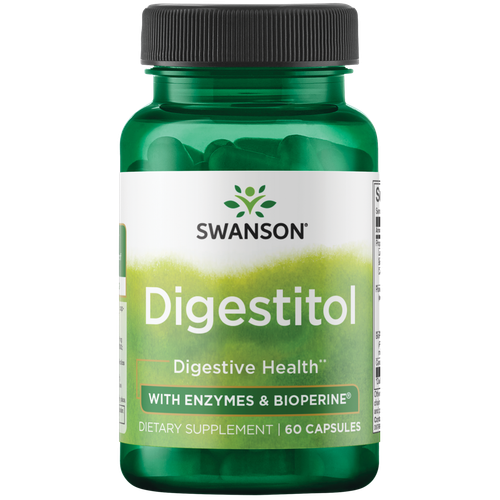 Swanson Digestitol - Натуральное средство для поддержания здоровья пищеварительной системы, содержащее