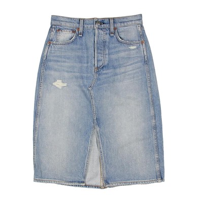 

Женская синяя джинсовая джинсовая юбка до колена Rag - Bone  BHFO 4651, Jones