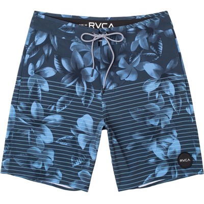 Мужские пляжные шорты Curren синего цвета с цветочным принтом RVCA Mens 28 BHFO 6388