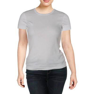 Three Dots Womens White Crew Neck Cotton Knit T-Shirt XL BHFO 2125
