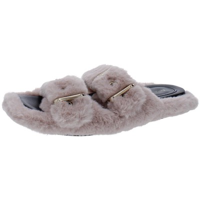 Женские розовые шлепанцы-горки из искусственного меха Nine West 6 средних размеров (B, M) BHFO 0319