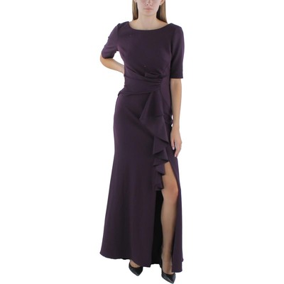 Женское фиолетовое макси-платье Betsy & Adam в сборку по всей длине 8 BHFO 5291