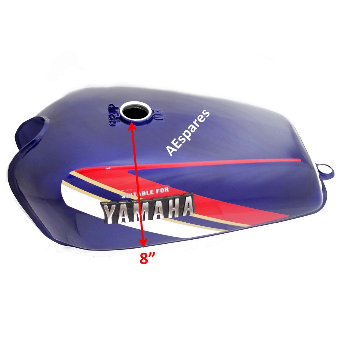 For Yamaha RX100 RX125 Blue Petrol Fuel Tank With Lid Cap,Tap 