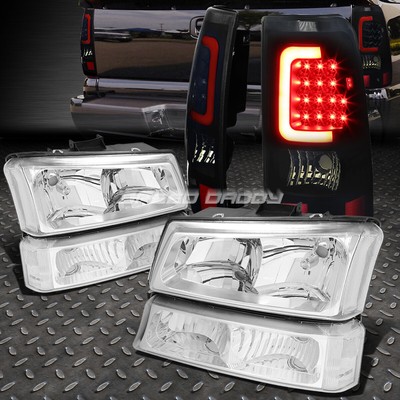 ХРОМИРОВАННАЯ ФАРА + ЧЕТКИЙ СИГНАЛ + ЗАКОПЧЕННЫЙ ЗАДНИЙ ФОНАРЬ С 3D-ОРЕОЛОМ ДЛЯ 03-07 SILVERADO