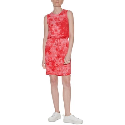 

Женское розовое повседневное спортивное платье Calvin Klein тай-дай  BHFO 6565, Розовый