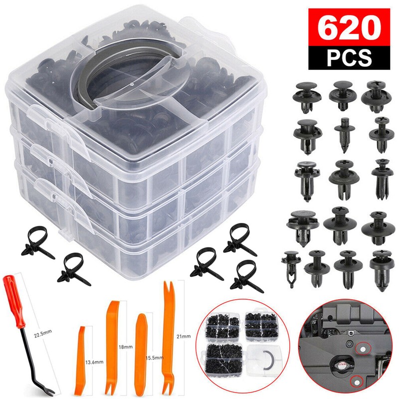 620pcs Car Fender Hood Bumper Trim Panel Clip Body Retainer Fastener Kit #002