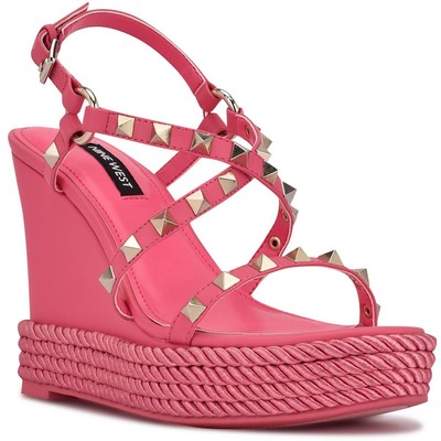 Женские босоножки на платформе Nine West Womens Harte 3 розового цвета, размер 8,5 (B,M), BHFO 6862