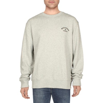 Мужская толстовка Quiksilver Waterman Collection серого цвета с круглым вырезом и логотипом XXL BHFO 1262