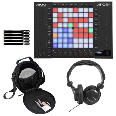 Akai Professional APC64 64 Pad Recording Ableton Controller w Headphones