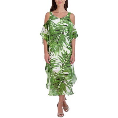 

Зеленое женское платье миди для отпуска Signature By Robbie Bee  BHFO 3204, Зеленый