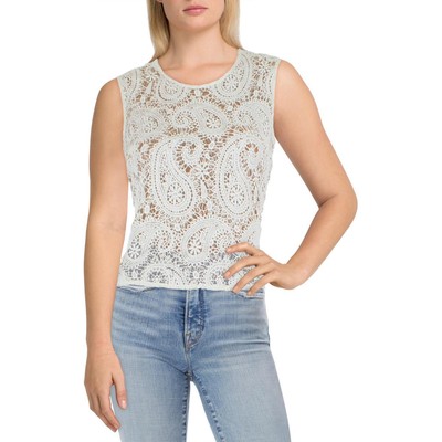 

Женская блузка из двух многослойного пуловера с кружевом цвета слоновой кости WD NY  BHFO 7446, Цвет слоновой кости