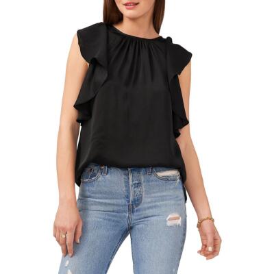 

Женская блузка без рукавов из полиэстера Vince Camuto BHFO 6526, Rich black