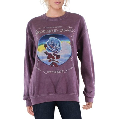 

Женская красная удобная и уютная толстовка Junk Food с круглым вырезом, одежда для отдыха  BHFO 2612, Burgundy