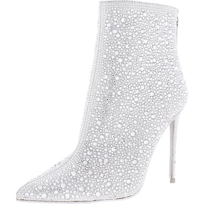 

Серебряные вечерние ботильоны Steve Madden Womens 5 Medium (B,M) BHFO 4019, Rhinestones, VALIANT