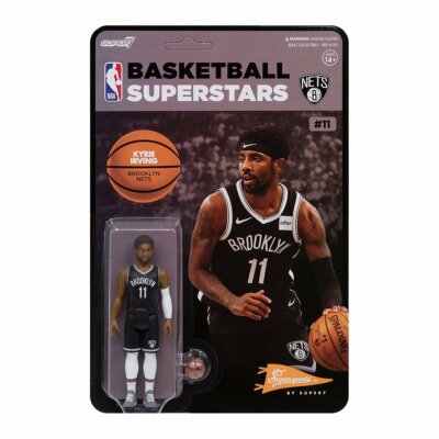 NBA Basketball Superstars Kyrie Irving (Nets) 3 3/4-Inch Super7 ReAction Figure