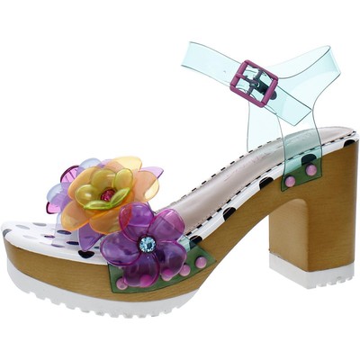 

Женские зеленые сандалии на платформе Betsey Johnson Floryn 6 Medium (B,M) BHFO 0879, Teal