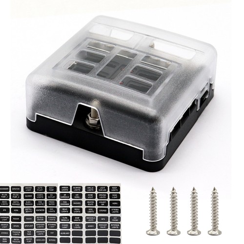 6Way 12V 24V Auto Car Power Distribution Blade Fuse Holder ... blade motorcycle fuse box holder 