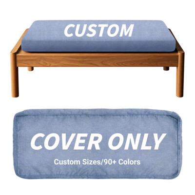 Colourtree 6'' Thick Bench Cushion Cover Window Seat Cushion Cover Indoor Outdoor