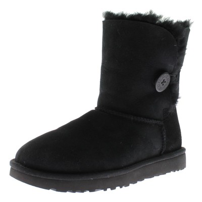 Повседневные ботинки Ugg Womens Bailey Button II черного цвета, 6 средних размеров (B,M), BHFO 4427