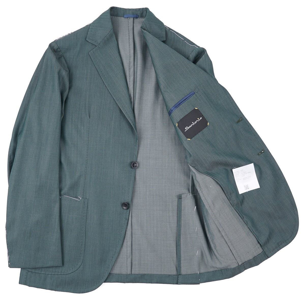 Pre-owned Sartorio Napoli By Kiton Soft-constructed Lightweight Wool Suit 42r (eu 52) In Green