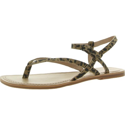

Женские коричневые сандалии на плоской подошве Lucky Brand Bylee 7, средний (B,M) BHFO 5382, Natural distressed leopard