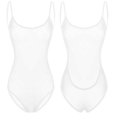 US Women High Cut Thong Bikini Bodysuit One Piece Adjustable Strap Swim Leotards